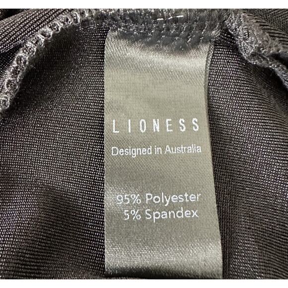 Lioness Montana Mini Dress XS Black Open Back, Long Sleeve, Slinky Bodycon Sheer - Picture 8 of 8